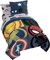 Avengers Emblems Twin Bed Set - 5 Piece
