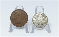 Masonic 1 Cent Coin & Master Lock Key Token