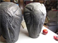 Pair 16" Elephant Vases