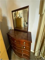 Antique dresser w/ mirror-top has some peeling