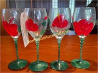 7 Painted Wine Glasses & Champagne Flutes