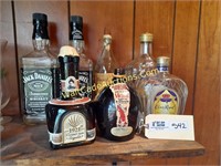 Empty Alcohol Bottles 
Includes Jack Daniel's, Cr