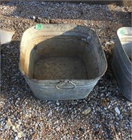 Square wash tub with handles