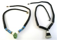 2 Polished Stone Type Necklaces