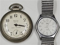 VTG Westclox Scotty Pocket Watch & Timex Watch