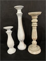 Three(3) Varying Height Candle Holders
