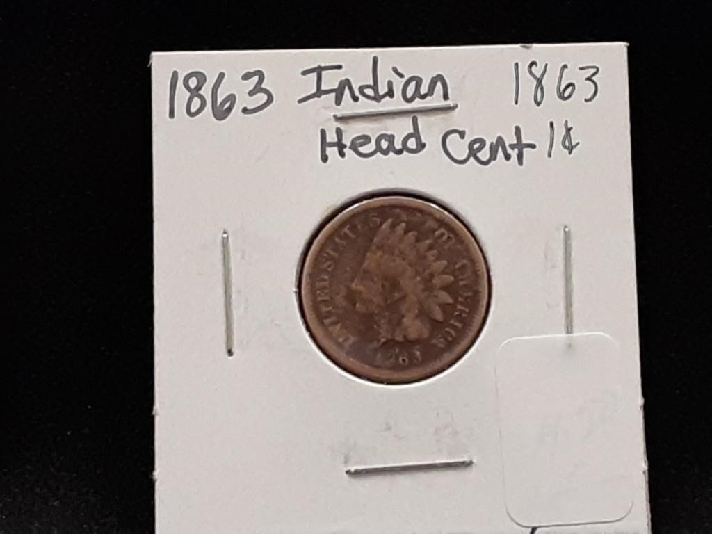 1863 Indian Head Penny