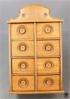 Wood 8-Drawer Spice Cabinet