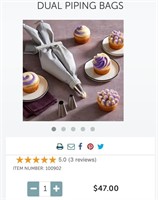 Pampered chef Dual Piping Bags
