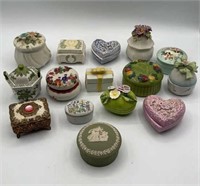 Lot of Vtg Ceramic & Porcelain Trinket Boxes