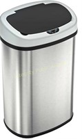 Stainless Steel 13 Gallon Oval Sensor Trash Can