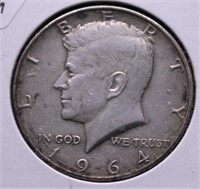 1964 KENNEDY HALF DOLLAR  AU