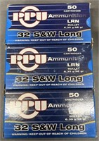 150 rnds PPU .32 S&W Long Ammo