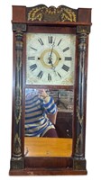 19thC Chauncey Boardman Pillar & Splat Wall Clock