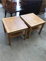 Stunning pair of side tables.