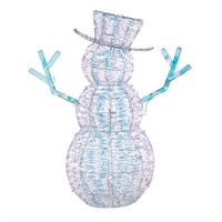 New CANVAS Iridescent Winter Snowman Christmas Dec