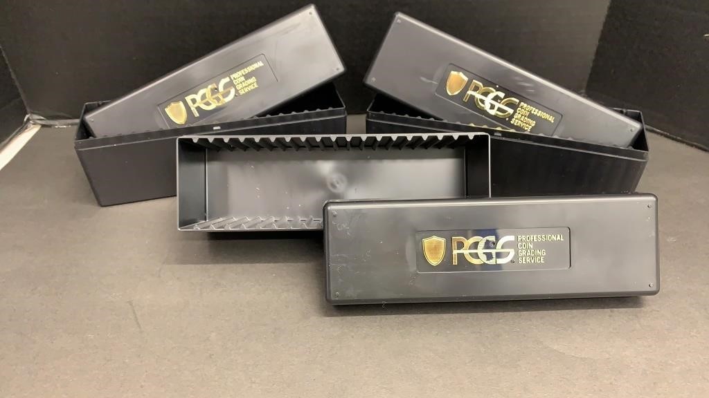 (3) Empty PCGS Black Slab Boxes