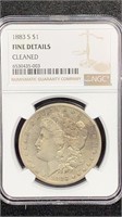 1883-S Morgan Silver Dollar NGC Fine Details