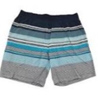 Kirkland Men’s Swim Shorts, Blue Striped, Large