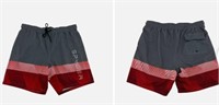 Spyder Men's Swim Shorts, Red, Grey, Large