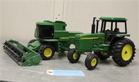 John Deere 4255 Toy Tractor & John Deere Combine