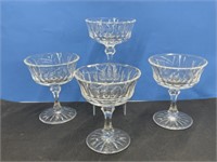 Set of 4 Glass Pedestal Dessert Dishes,