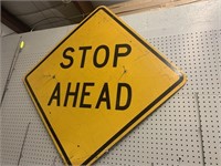 STOP AHEAD ROAD SIGN