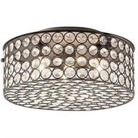 $37 Kichler Krystal 11.75" Halogen Flush Mount