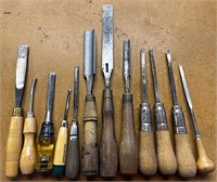 Lot of Various Chisels & Wood Turning Tools