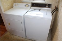 WASHER AND DRYER: GE ELECTRIC DRYER AND MAYTAG