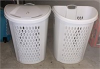 (2) Sterilite Ultra Wheeled Laundry Baskets