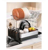 Dish Rack and Drainboard Set, 304 Stainless Steel