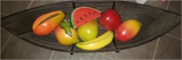 Boat Shaped Basket W/ Oversized Fruit