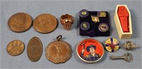 Vintage Pinbacks, Service Pins, Medals