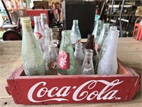 Wooden Coca Cola Crate & Misc Bottles & Jars