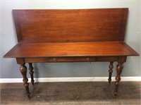ETHAN ALLEN FURNITURE HALL TABLE, FLIP DOWN TABLE