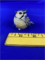 Bejeweled enameled pewter trinket box