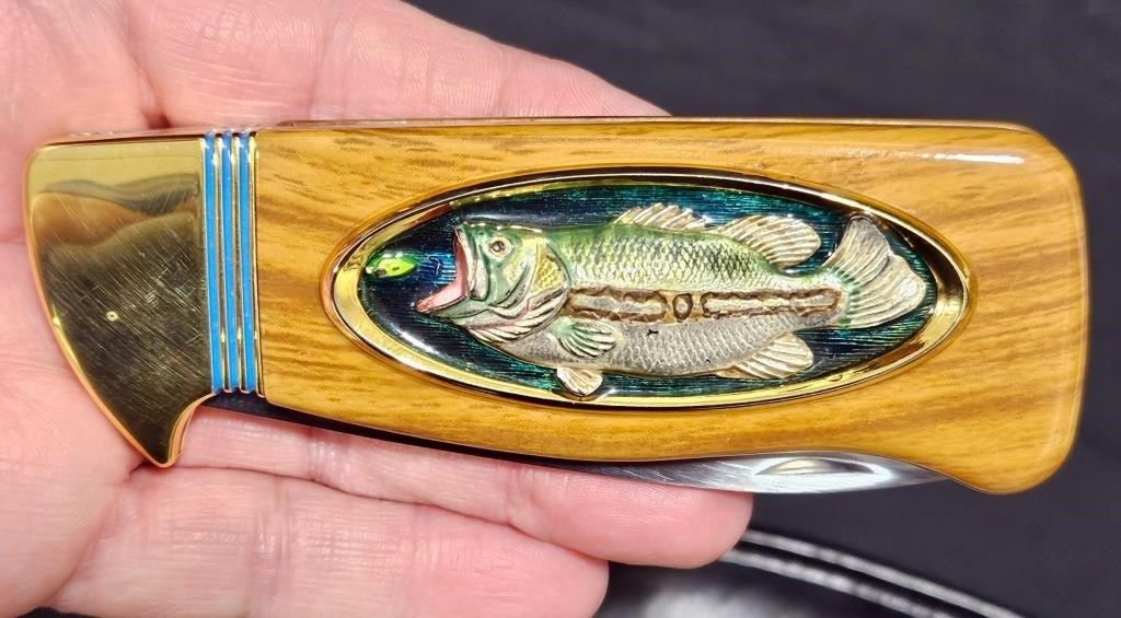 Roland Martin Big Mouth Bass Franklin Mint Knife