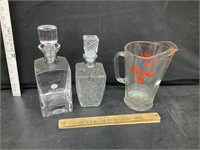 Coors pitcher and decanters