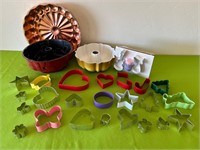 Enamel Bunt Cake Molds, Cookie Cutters