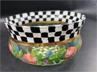 MacKenzie-Childs 1983 "Courtly Check Rose" Bowl