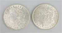 2 1921 90% Silver Morgan Dollars.
