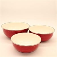 Red Metal Nesting Bowls (3)