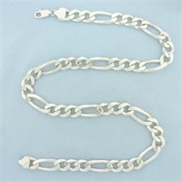 Italian 22 Inch Men's Heavy Figaro Link Chain Neck