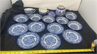 Liberty Blue plates and bowls , vase cups