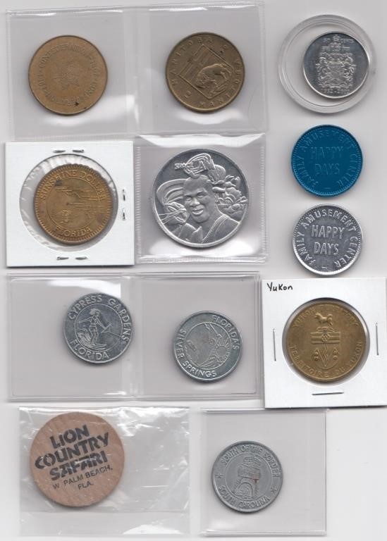 Miscellaneous lot of coins, tokens, medallions