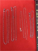 4 Sterling Silver Necklaces 8.28 Grams