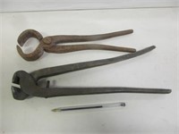 TWO HAND FORGED BLACKSMITH TOOLS