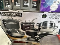 GRANITESTONE 15 PIECE COOKING SET RETAIL $200