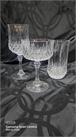 Stunning 3 piece crystal drinking glasses lot